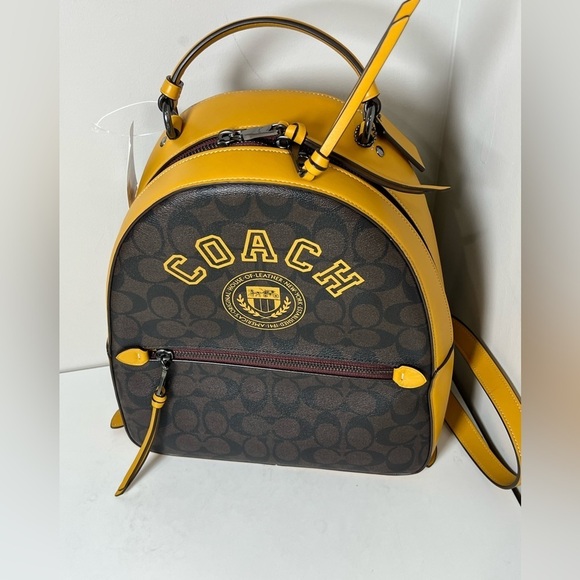 Brand New NWT Coach Leather Jordan Signature Backpack Genuine Authentic - Picture 2 of 12